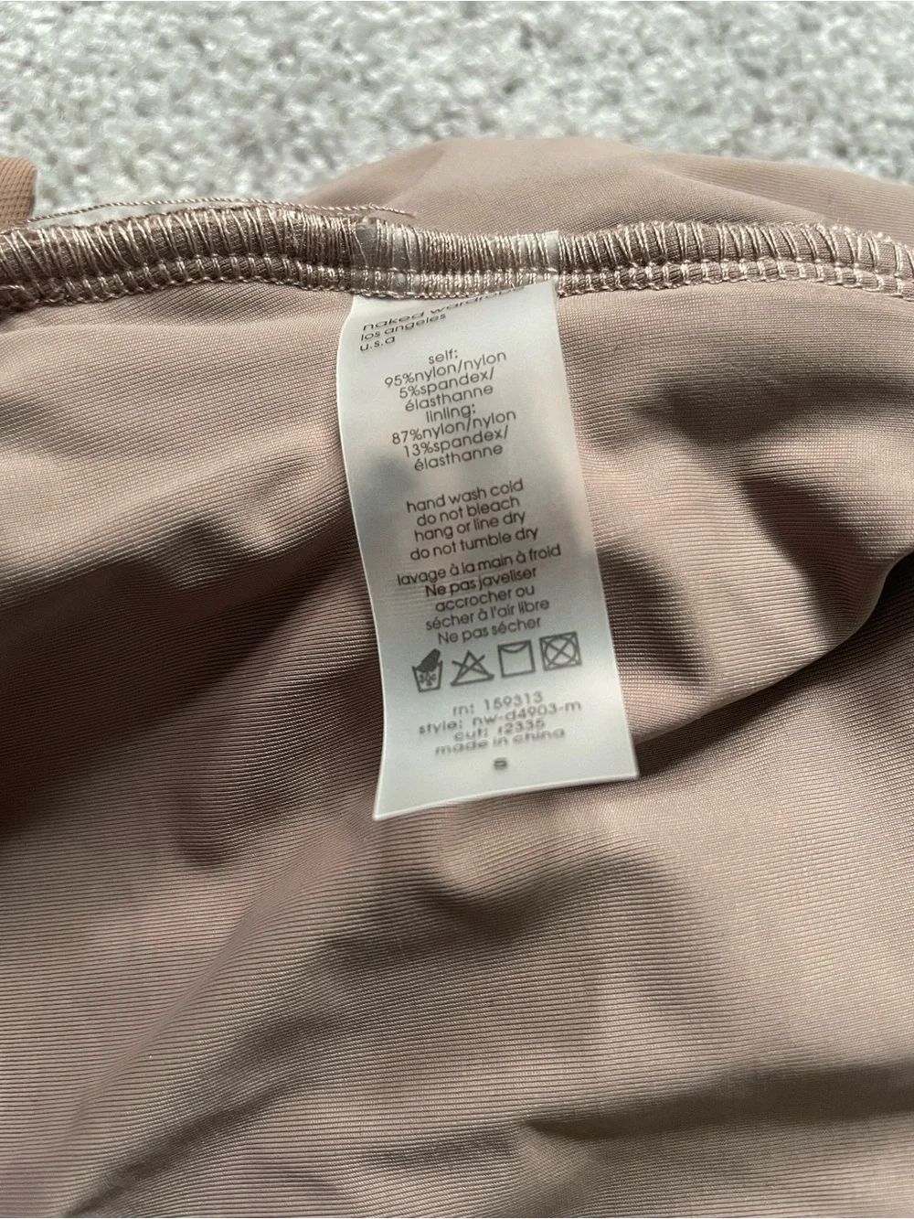 NWT Naked Wardrobe sexy mesh brown Mini Dress